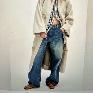 Free People Alma Duffle Coat Heathered Grey (M)